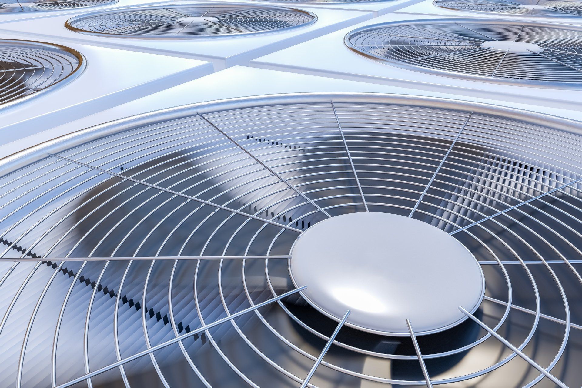 Close up view on HVAC units